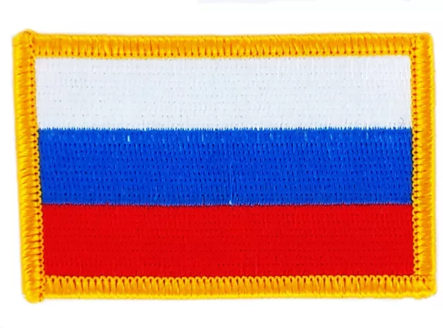 Toppe Toppa PATCH RUSSIA 7x4,5cm Bandiera banderina ricamata termoadesivo