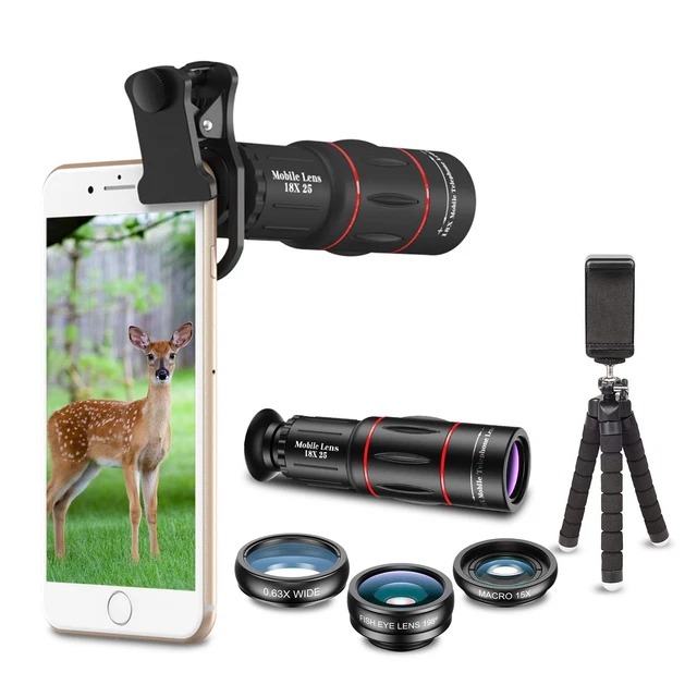 Set 2 In 1 Di Obiettivi Per Telefono – Grandangolo 120° + Macro 10x Con Clip Universale
