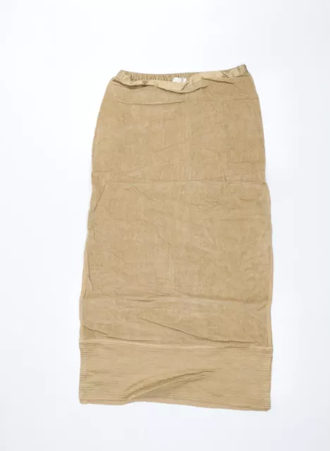 sarah Womens Brown Polyester A-Line Skirt Size S Regular
