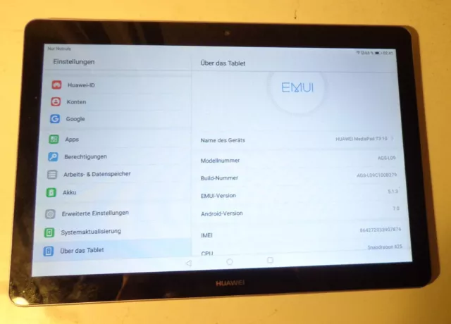 Huawei Mediapad T3 10 WLAN + LTE !!! Silber 9,6 " Tablet+Ebook-Reader * OVP * 3
