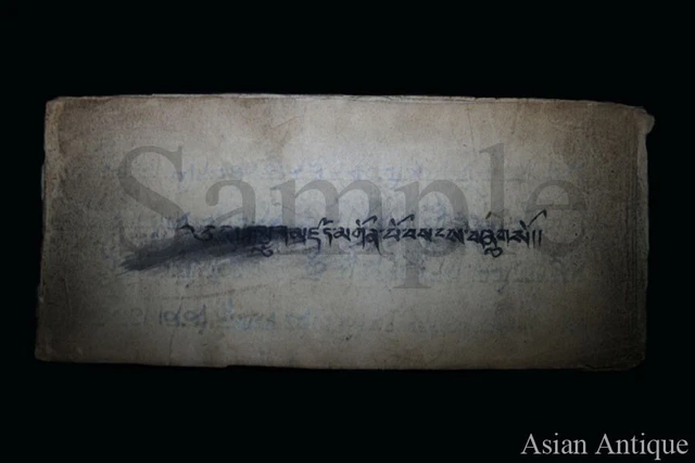 Mongolian Tibetan Buddhist Mantra Tantra Manuscript  Leave Mongolia #S3-B3077
