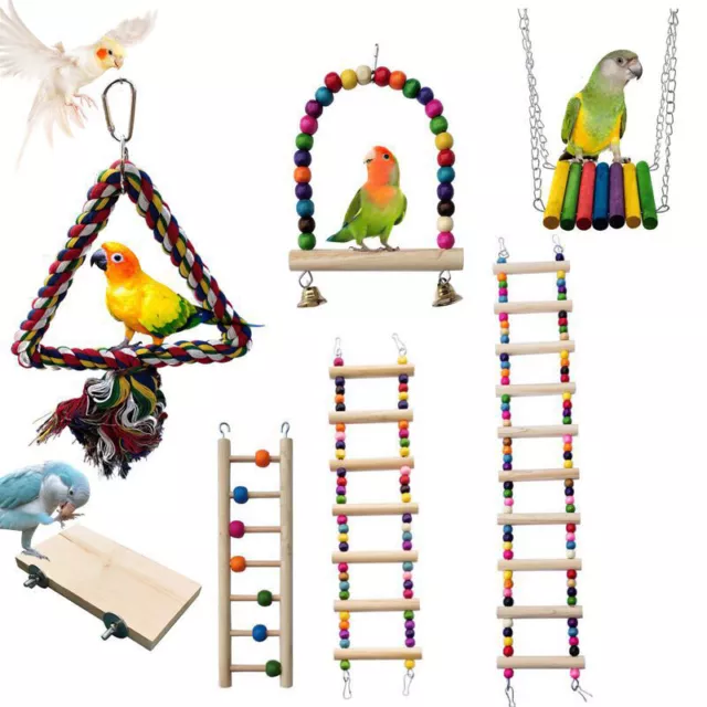Birds Toy Pet Bird Parrot Cage Hut Nest Bird Toy Hammock Swing Toy Hanging -wf