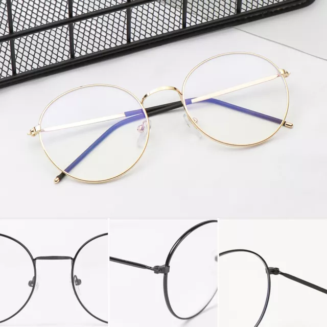 Light Frame Metallbrille  (Glas) Anti-Blue Light Eyeglasses Schutz der Augen