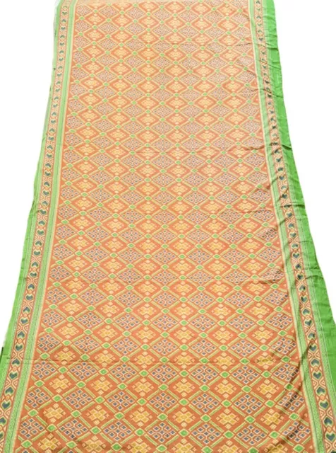 Patola Sari Vintage Tela Telar de Mano Material Confección Costura PTS1012