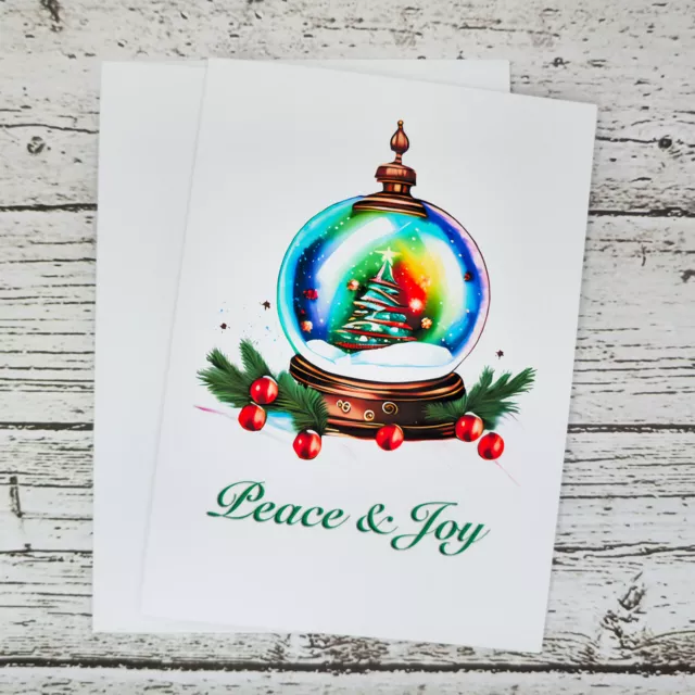 Christmas Ornament Greeting Card Box Set of 12 Cards