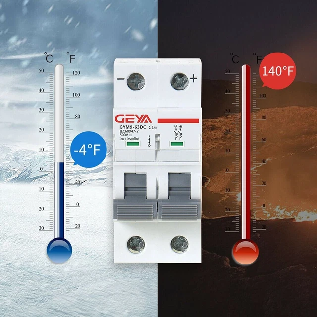 Mini Interruttore Circuito Solare DC 2P MCB per Protezione Fili ed Elettronica