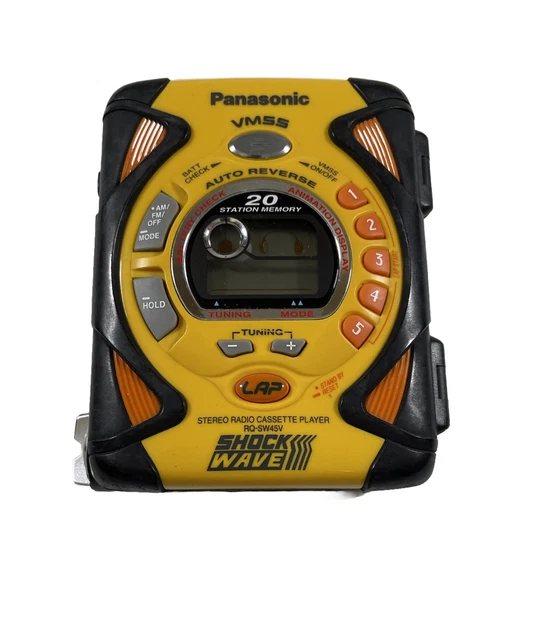 VTG PANASONIC SHOCK Wave Stereo Radio Cassette Player Portable Tested