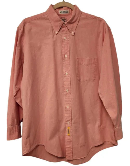 Vintage BD Baggies Shirt Mens 16 32-33 Pink Button Up Long Sleeve USA Made EUC