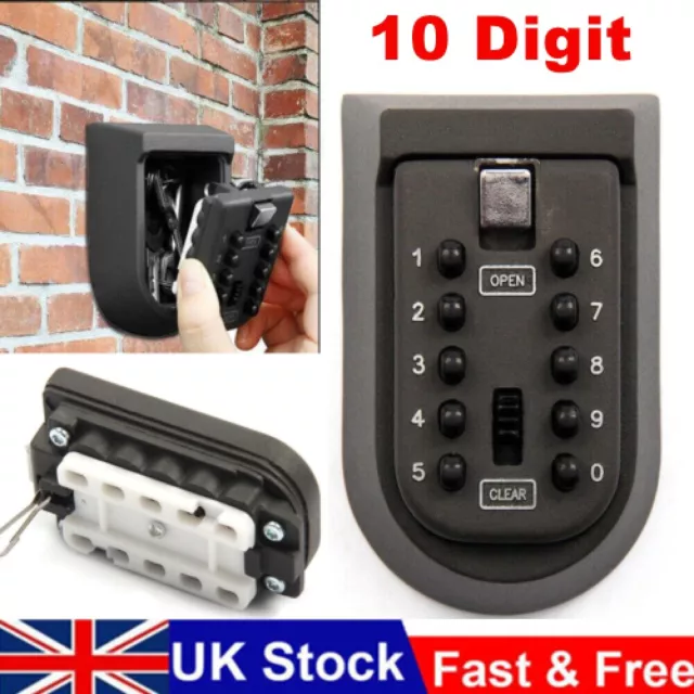 Outdoor Wall Mounted Push Button Combination Key Safe Storage Security Lock Box