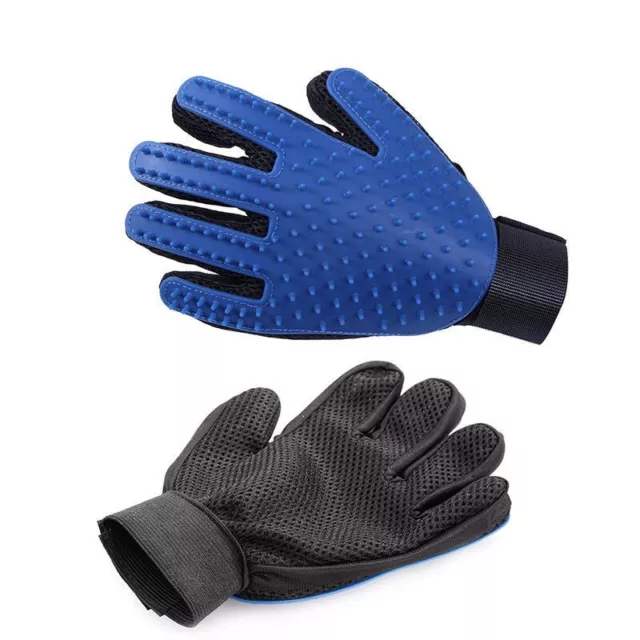 1 Pair Pet Dog Cat Hair Remover Mitt Massage Brush Deshedding Grooming Gloves