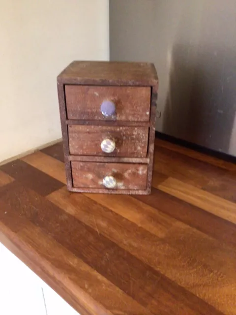 Small Wooden Box With Drawers