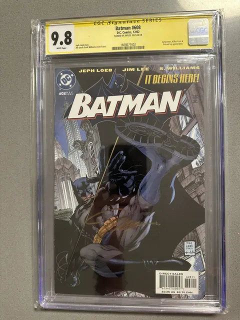 CGC 9.8 Hush Batman #608 Signed by Jim Lee Rare!