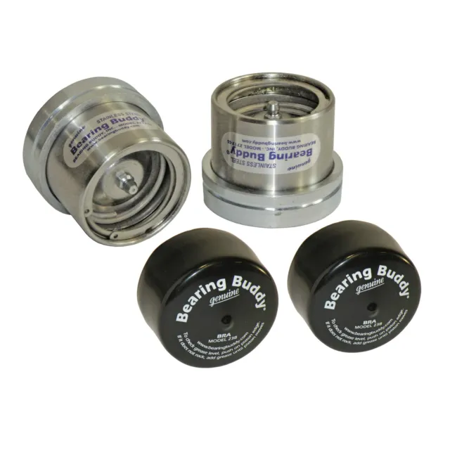 Bearing Buddy Stainless Steel Bearing Protectors With Bras - Pair - 2.717 Dia.