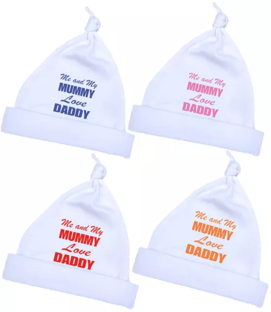 BABYPREM Baby Clothes Premature Tiny Baby Love Mummy Daddy Knotted Cotton Hat
