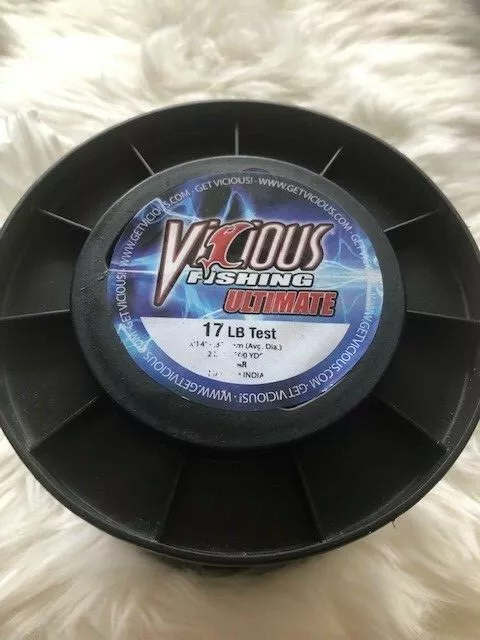 Vicious Fishing 17# Ultimate Line Brand New! 2 LB - Clear- Lo-Vis