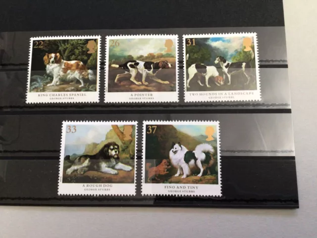 Great Britain George Stubbs Dogs mint never hinged stamps set  65134