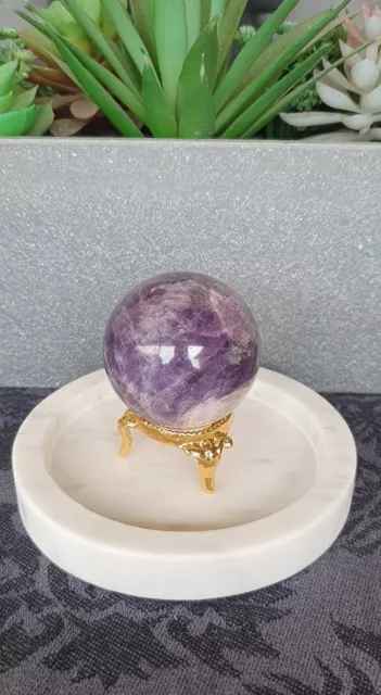 Amethyst Sphere Crystal With Stand And Meaning Card