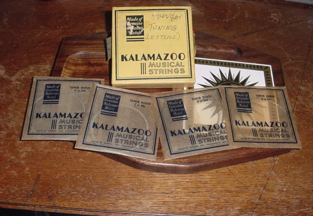Vintage  Kalamazoo Tenor Banjo Strings K 68 Made By Gibson And Box