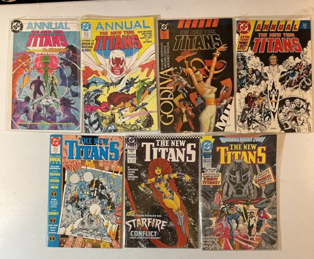 DC The New Teen Titans Annuals 1-7 (1985-1991) VF