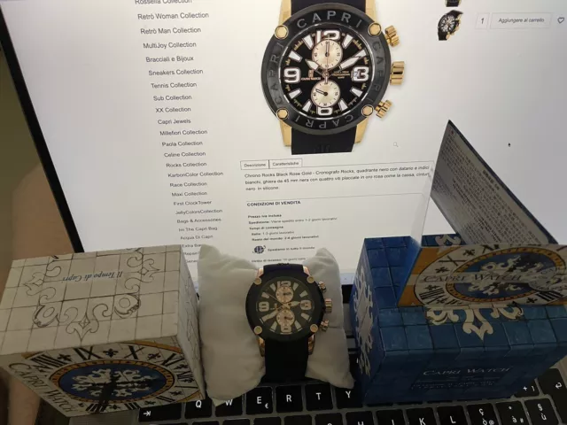 CAPRI WATCH CHRONO Rocks Black Rose Gold NUOVO MAI INDOSSATO EUR 200 00 PicClick IT