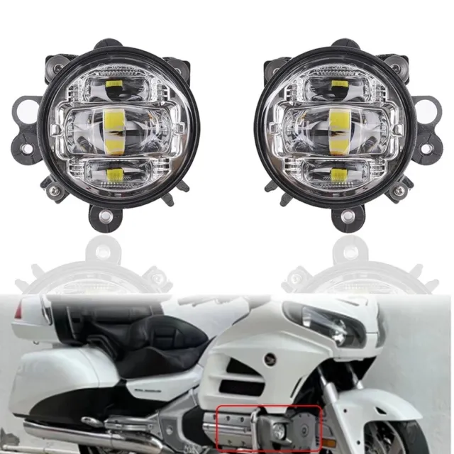LED Fog Lights For Honda Goldwing GL1800 with Mounting Bracket DOT Driving Lamp