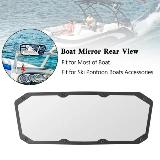 Marine Boat Rear view Mirror Universal Nautical Upgrade Wide Angle Convex ~ MU