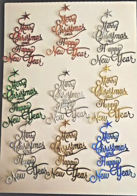 9 tolle frohe Weihnachten und frohes neues Jahr Worte Stanzschnitte/Kartenaufschläge