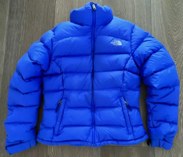 Womens THE NORTH FACE RETRO NUPTSE PUFFER 700 DOWN JACKET Periwinkle Blue