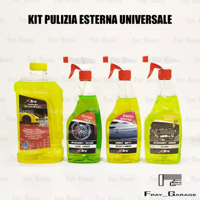 KIT Lavaggio Pulizia Esterni Auto Moto Camper Bici Furgoni - PER TUTTI I VEICOLI