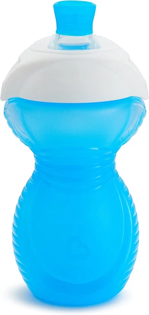Copa para sorber Munchkin Click Lock a prueba de masticación, 10 oz/296 ml, 1 paquete, azul