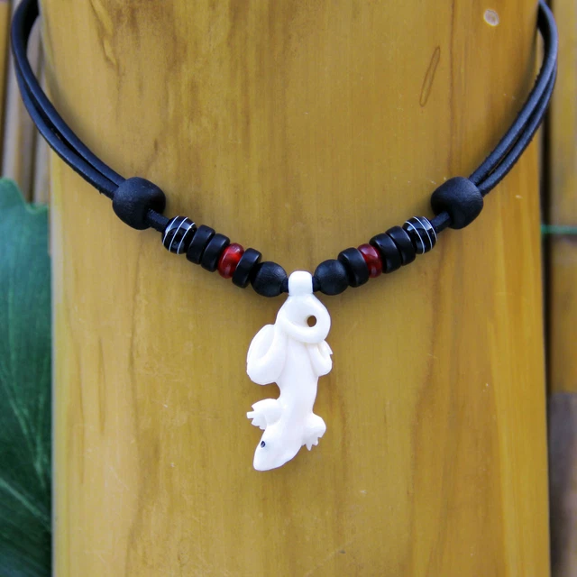 Collier De Surfer En Cuir Chaîne D'Amitié - Longueur Réglable 35-65 Cm - Fait Main Allemagne