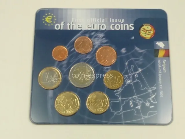 BELGIEN Euro KMS Kursmünzensatz aus der Serie Euro-Umlaufmünzen