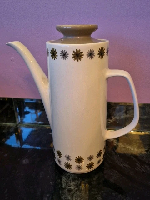Ancienne Cafetière Vintage J&G Meakin Trend ROWAN En Grès, Super état !