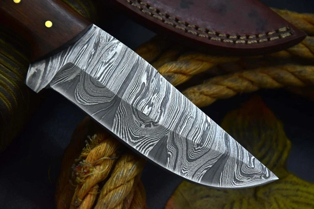 Custom 9.0"OAL Hand Forged Damascus Steel Hunting Knife Handmade (J4-A) 5