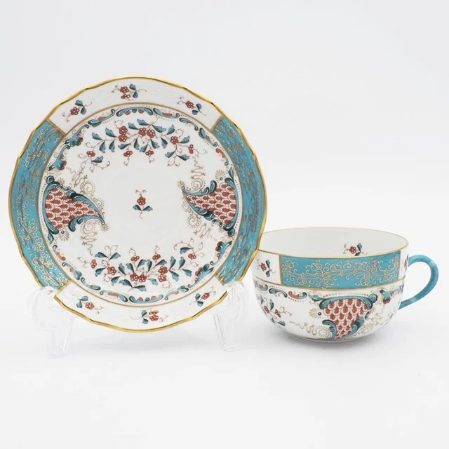 Herend Master Painter'S Masterpiece Tuppini'S Horn Cup Saucer Tca Tea Detailed C