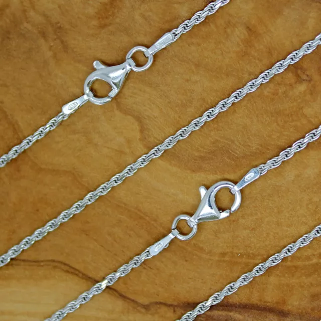 925 solid Sterling Silver Rope chain 2 mm