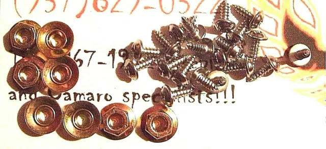 1970-81 Trans Am 4 Piece Wheel Spoiler / Flare Mounting Kit - Screws & Nuts