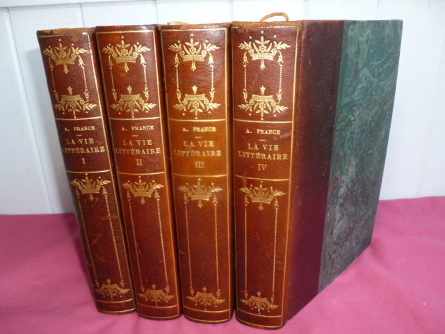 Collection Anatole France La Belle Édition - 10 Volumes Numérotés Illustrés, Reliure Vélin