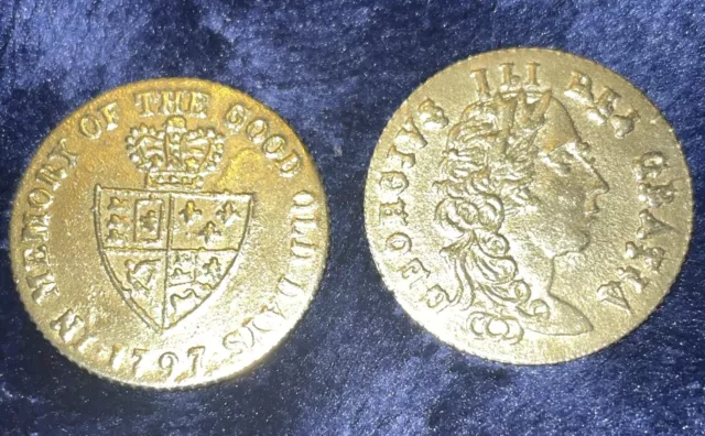 1797 George III Gaming Guinea Token In Celebration Of The Good Old Days X2