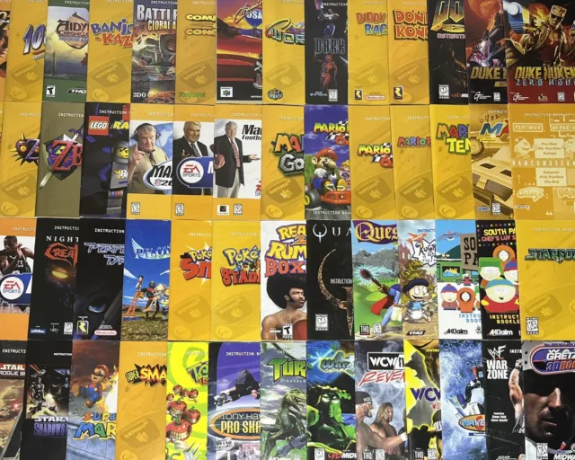 Nintendo 64 N64 Original Instruction Manuals Pick/Choose *Authentic* *No Games*