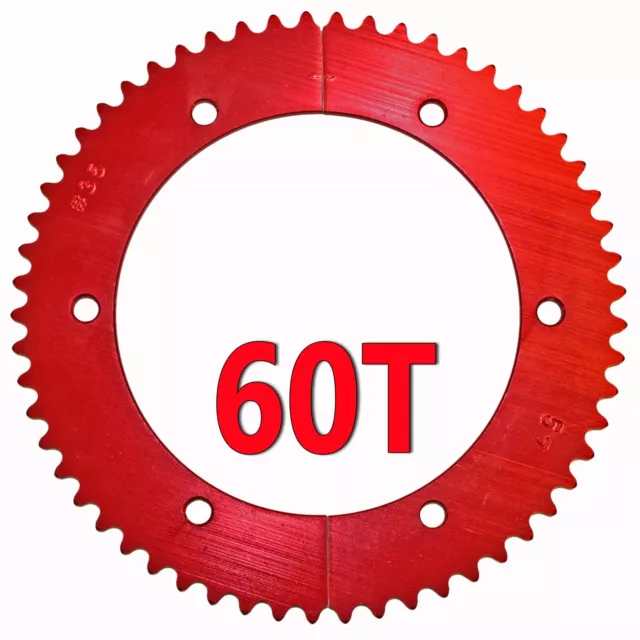 60T (tooth) #35 Chain Split Sprocket Racing Go-Kart Fun Cart Barstool Gear RLV