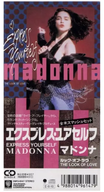 Madonna Japan 3 Inch Mini Cd Single 1989 Longbox Tour Like A Prayer Promo Mint X