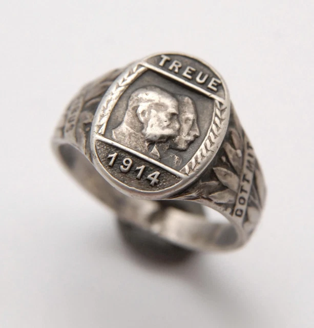 K.u.k. Patriotika,Ring,Kaiser Franz Josef,TREUE 1914,kuk patriotic emperor ring