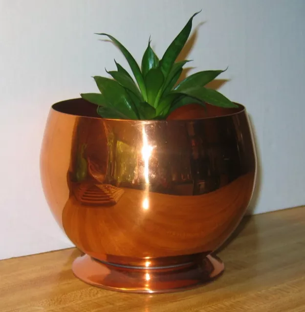 Vintage Copper Bowl/Planter by Coppercraft Guild Taunton Mass USA 2