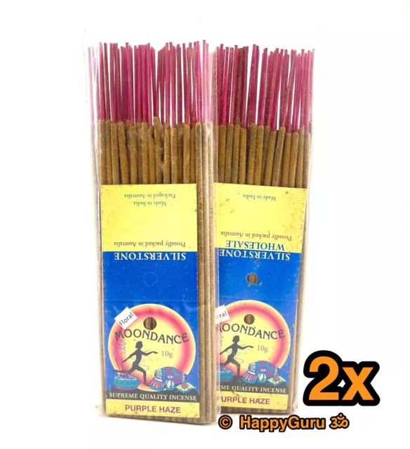 "Purple Haze” 2x 100g Packets Moondance Incense Sticks Premium Masala