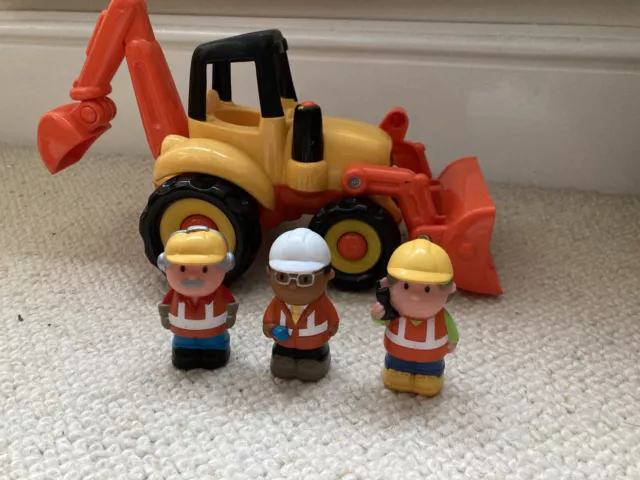 ELC Happyland Construction Digger with Lights & Sounds + 2 Figures VGC