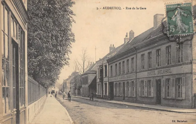Cpa 62 Audruicq Rue De La Gare