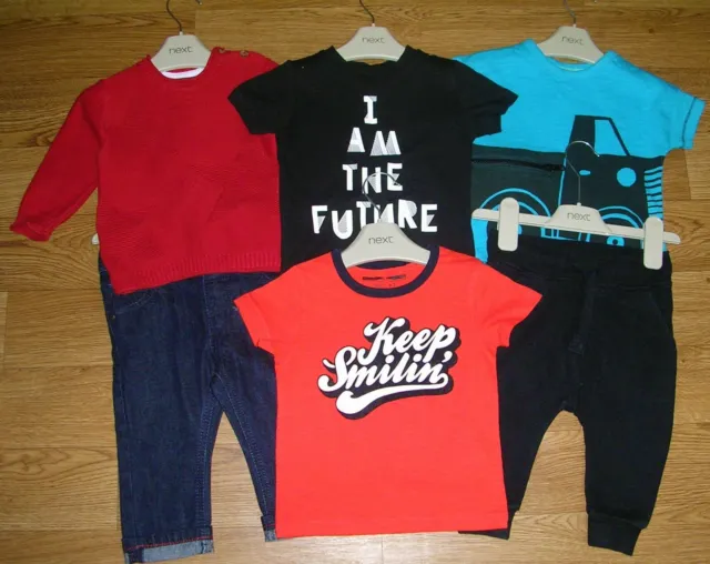 100% NEXT Boys Spring Bundle Jeans Tops Outfits Age 6-9 Months Immaculate