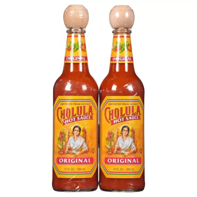 Mexican Original Cholula Hot Sauce Premium Hot Sauce 2 x 360ml Bottles