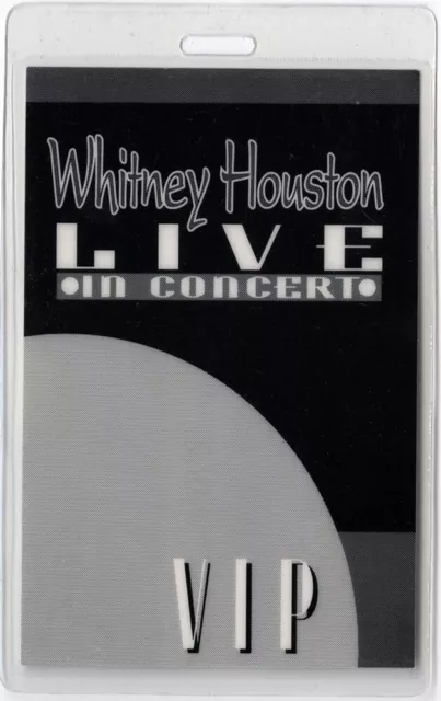 Whitney Houston 1996 concert tour Band VIP Laminated Backstage Pass